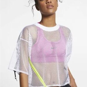 Nike Mesh White Oversized Boxy Tee